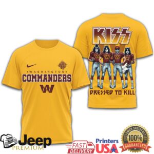 Washington Commanders x KISS Rock Band Dressed To Kill T Shirt