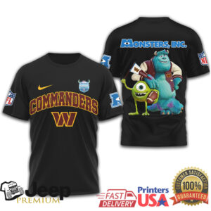 Washington Commanders x Monsters Inc. Mike and Sulley NFL T Shirt