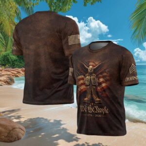 We The People 1776 2026 Eagle & Combat Boots Veteran T Shirt We The People 1776 2026 Eagle & Combat Boots Veteran T Shirt