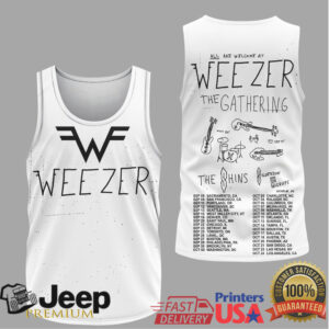 Weezer The Gathering Tour 2026 All Over Print T Shirt
