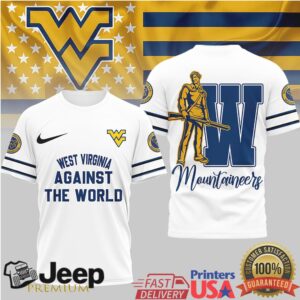 West Virginia Mountaineers Against The World Fan T Shirt West Virginia Mountaineers Against The World Fan T Shirt
