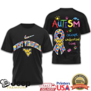 West Virginia Mountaineers Autism Awareness Support T Shirt West Virginia Mountaineers Autism Awareness Support T Shirt