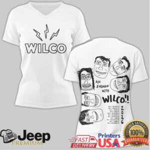 Wilco An Evening With Wilco 2026 Tour Sketch T Shirt Wilco An Evening With Wilco 2026 Tour Sketch T Shirt