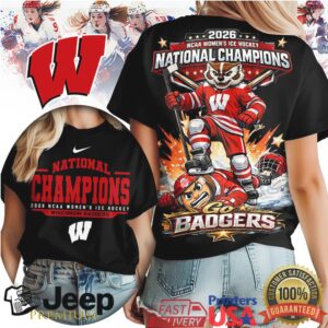 Wisconsin Badgers 2026 NCAA Women's Ice Hockey National Champions T Shirt