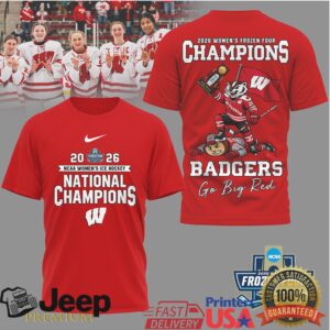 Wisconsin Badgers 2026 Women's Frozen Four National Champions T Shirt