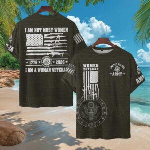 Women Veteran US Army 1776 2026 Patriotic Rifles Flag T Shirt Women Veteran US Army 1776 2026 Patriotic Rifles Flag T Shirt