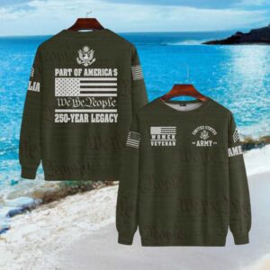 Women Veteran We The People 250 Year Legacy Olive Drab Army T Shirt