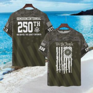 Women's US Army 250th Legacy Semiquincentennial Camo Tactical T Shirt