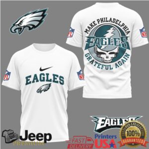 Philadelphia Eagles Make Philadelphia Grateful Again Skull NFL T Shirt