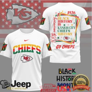 Kansas City Chiefs Black History Month 100th Anniversary T Shirt Kansas City Chiefs Black History Month 100th Anniversary T Shirt