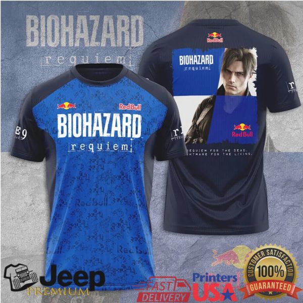 Biohazard Requiem Leon Kennedy Resident Evil Red Bull Racing Gaming Fan ...