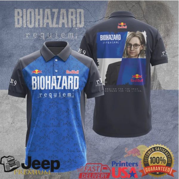 Biohazard Requiem Resident Evil Red Bull Racing Style Gaming Fan Mens ...