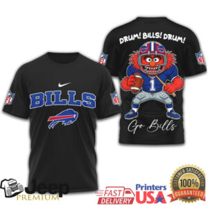 Buffalo Bills Muppets Animal “Drum Bills Drum” Fan T Shirt Buffalo Bills Muppets Animal “Drum Bills Drum” Fan T Shirt