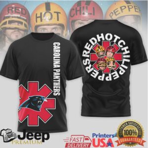 Carolina Panthers x Red Hot Chili Peppers Mashup Graphic T Shirt Carolina Panthers x Red Hot Chili Peppers Mashup Graphic T Shirt