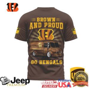 Cincinnati Bengals x UPS Brown and Proud Fan T Shirt Cincinnati Bengals x UPS Brown and Proud Fan T Shirt