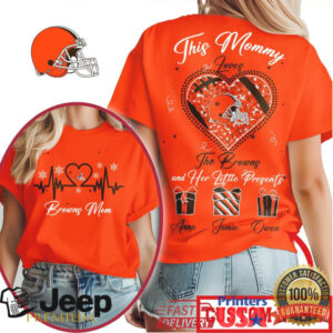 Custom Cleveland Browns Mom T Shirt This Mommy Loves The Browns and Her Little Presents Custom Cleveland Browns Mom T Shirt This Mommy Loves The Browns and Her Little Presents