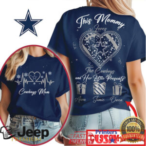 Dallas Cowboys Custom Mom T Shirt Personalized Heart Design This Mommy Loves Her Cowboys and Kids Names Dallas Cowboys Custom Mom T Shirt Personalized Heart Design This Mommy Loves Her Cowboys and Kids Names