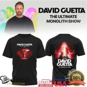 David Guetta The Monolith Tour Ultimate Show Commemorative T Shirt David Guetta The Monolith Tour Ultimate Show Commemorative T Shirt