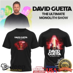 David Guetta The Monolith Tour Ultimate Show Commemorative T Shirt