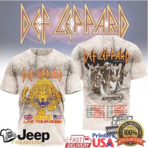 Def Leppard 1983 Live Tour 2026 Vintage Distressed Leopard T Shirt Def Leppard 1983 Live Tour 2026 Vintage Distressed Leopard T Shirt