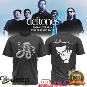 Deftones Around The Fur Australia New Zealand Tour 2026 T Shirt Deftones Around The Fur Australia New Zealand Tour 2026 T Shirt