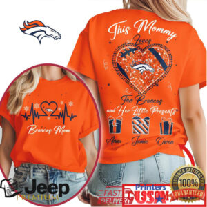 Denver Broncos Personalized Mommy T Shirt This Mommy Loves The Broncos and Her Little Presents Custom Names Denver Broncos Personalized Mommy T Shirt This Mommy Loves The Broncos and Her Little Presents Custom Names