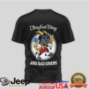 Detroit Lions Krampus “Good Tidings & Bad Omens” Black T Shirt Detroit Lions Krampus “Good Tidings & Bad Omens” Black T Shirt