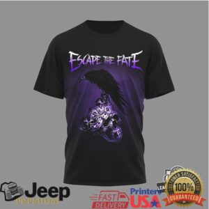 Escape The Fate 2026 Tour T Shirt Crow & Skull Graphic T Shirt Escape The Fate 2026 Tour T Shirt Crow & Skull Graphic T Shirt