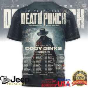 Five Finger Death Punch 20th Anniversary World Tour 2026 T Shirt Five Finger Death Punch 20th Anniversary World Tour 2026 T Shirt