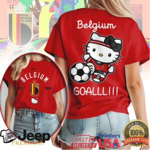 Hello Kitty Belgium National Team Soccer GOALLL!!! Shirt