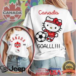 Hello Kitty Canada Soccer GOALLL!!! Graphic Sport T Shirt