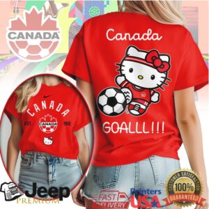 Hello Kitty Canada Soccer GOALLL!!! Graphic Sport T Shirt