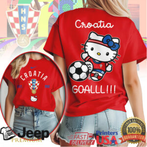Hello Kitty Croatia Football HNS National Team Soccer T Shirt