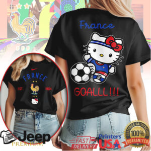 Hello Kitty France FFF Football GOALLL!!! Fan T Shirt