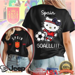 Hello Kitty Spain Football GOALLL!!! Graphic Fan T Shirt