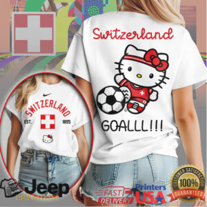 Hello Kitty Switzerland Football SFV National Team Soccer T Shirt