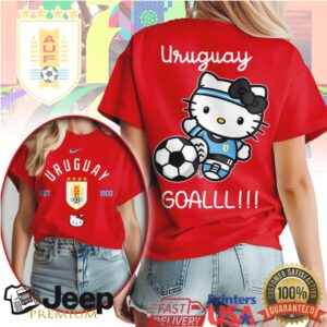 Hello Kitty Uruguay Football AUF National Team Soccer T Shirt Hello Kitty Uruguay Football AUF National Team Soccer T Shirt