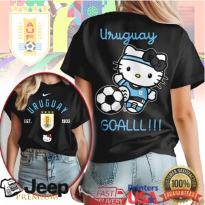 Hello Kitty Uruguay Football AUF National Team Soccer T Shirt