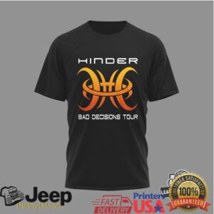 Hinder Bad Decisions Tour 2026 Cartoon Band Bus Graphic T Shirt Hinder Bad Decisions Tour 2026 Cartoon Band Bus Graphic T Shirt