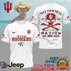 Kenny Chesney No Shoes Nation Indiana Hoosiers Skull T Shirt Kenny Chesney No Shoes Nation Indiana Hoosiers Skull T Shirt