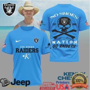 Kenny Chesney No Shoes Nation x Las Vegas Raiders NFL T Shirt Kenny Chesney No Shoes Nation x Las Vegas Raiders NFL T Shirt