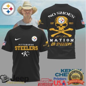 Kenny Chesney x Pittsburgh Steelers No Shoes Nation Skull T Shirt Kenny Chesney x Pittsburgh Steelers No Shoes Nation Skull T Shirt