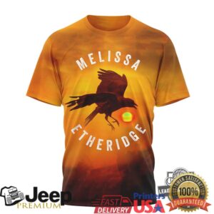 Melissa Etheridge The Rise Tour 2025 Sunset Crow Graphic T Shirt Melissa Etheridge The Rise Tour 2025 Sunset Crow Graphic T Shirt