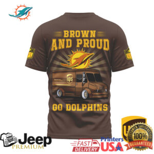 Miami Dolphins UPS Brown and Proud Heritage T Shirt Miami Dolphins UPS Brown and Proud Heritage T Shirt