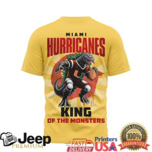 Miami Hurricanes Godzilla King of the Monsters Design T Shirt Miami Hurricanes Godzilla King of the Monsters Design T Shirt