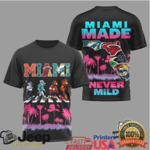 Miami Made Never Mild Florida Sports Teams Mascots Abbey Road T Shirt Miami Made Never Mild Florida Sports Teams Mascots Abbey Road T Shirt