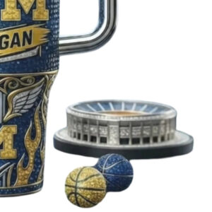 Michigan Wolverines 2026 NCAA Men's National Champions Luxury Bling 40oz Tumbler