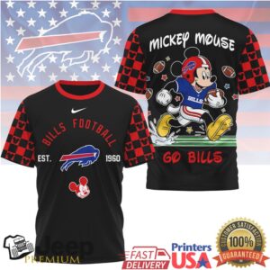 Mickey Mouse Buffalo Bills Football Est 1960 Graphic T Shirt Mickey Mouse Buffalo Bills Football Est 1960 Graphic T Shirt