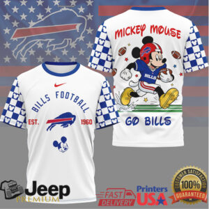Mickey Mouse Buffalo Bills Football Est 1960 Graphic T Shirt