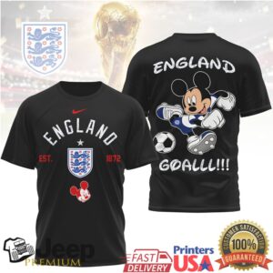 Mickey Mouse England Three Lions Football Goal T Shirt Mickey Mouse England Three Lions Football Goal T Shirt